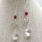 Silver and Red Heart Earrings product 2